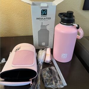 DYSANKY Pink Insulated Water Bottle with Accessories
